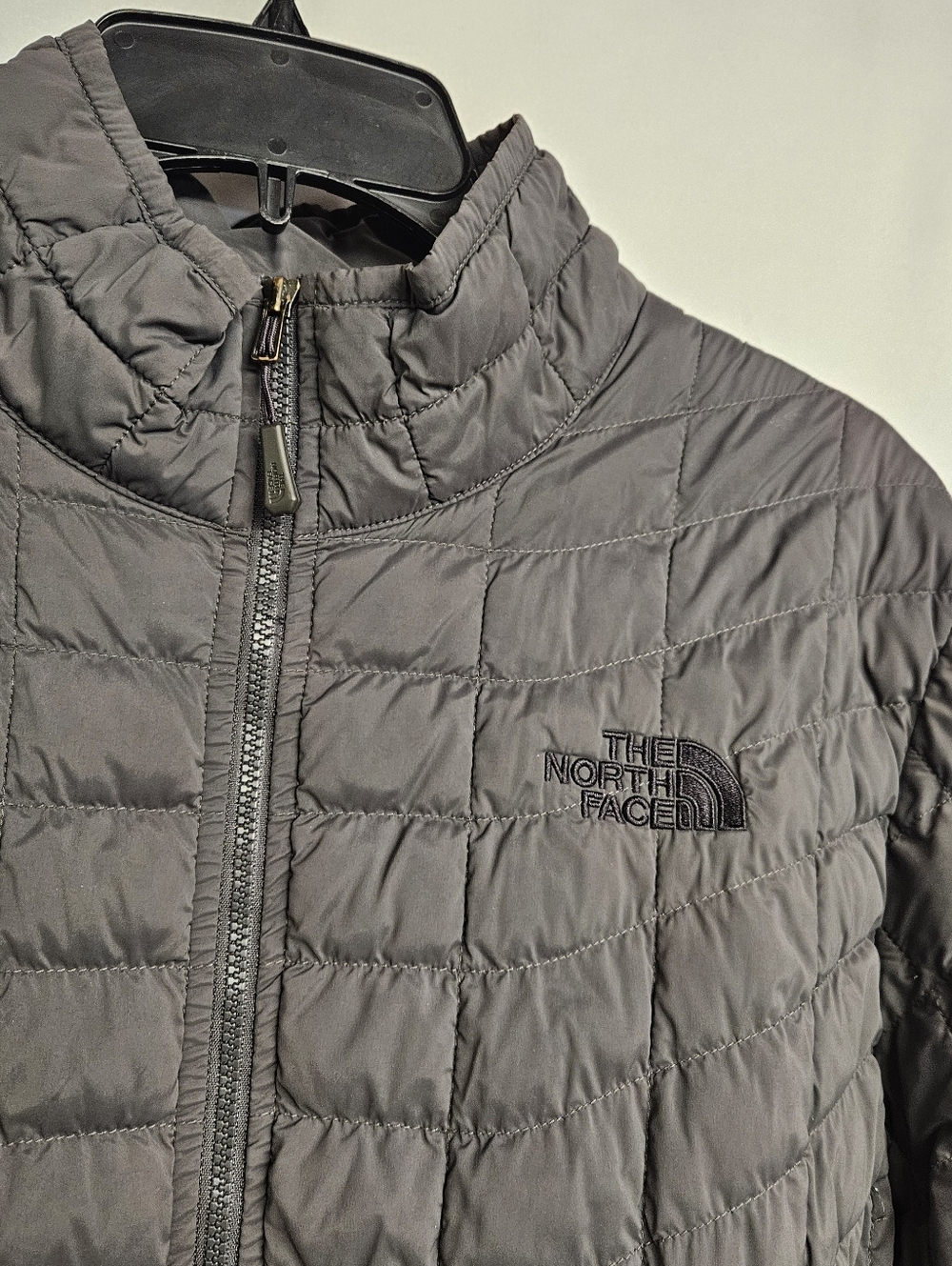 North Face Thermoball Jacket Mens Small Full Zip Quilted Puffer NF0A3JPO Black